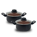 Conjunto 2 Panelinhas Caçarola Teflon Antiaderentes Pequena